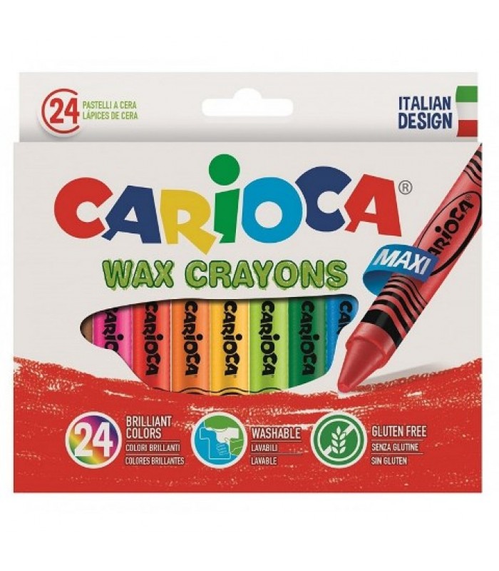 Set 24 creioane colorate cerate-Carioca